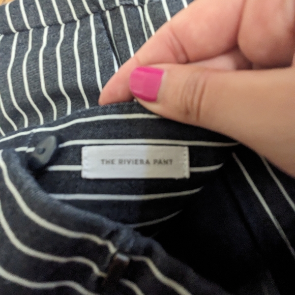 LOFT Striped Riviera Ankle Pant - Picture 3 of 5